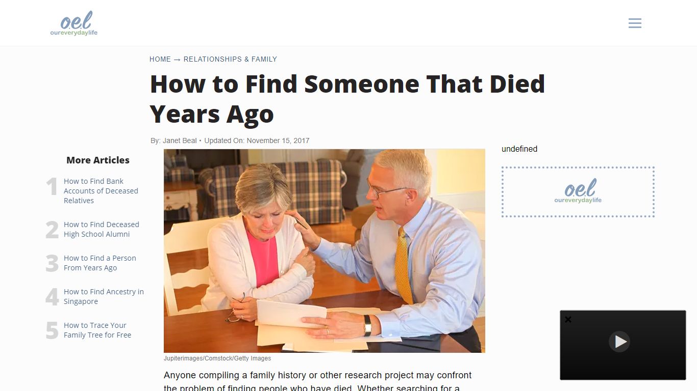 How to Find Someone That Died Years Ago | Our Everyday Life